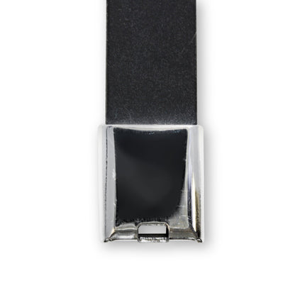 Stainless Steel Black Two Tone Design Rubber Bracelet