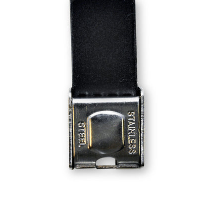 Stainless Steel Two Tone S Design Rubber Bracelet