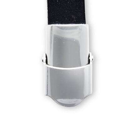 Stainless Steel Two Tone S Design Rubber Bracelet