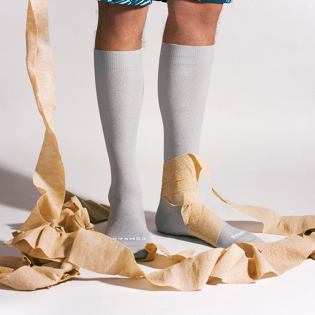 Knee-High Compression Socks – Solid Grey