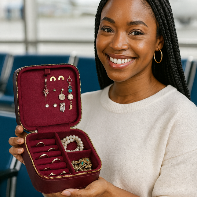Luxury Travel Jewelry Box – Red - Palermo