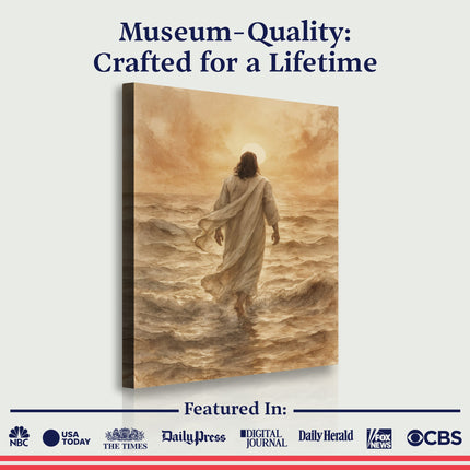 Jesus Christ Walking On Water Faith Wall Art VI