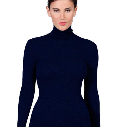 EGi Luxury Wool Silk Turtleneck Long Sleeve Top. Proudly Made in Italy (1494)