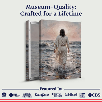Jesus Christ Walking On Water Faith Wall Art VII