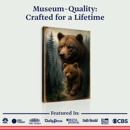 Path of the Wild Kin Bear and Cub Wall Art