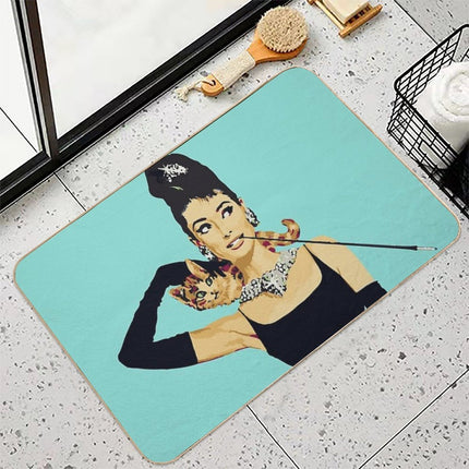 Breakfast at Tiffanys  Audrey Hepburn Jewellery Colour Durable Bath Mat