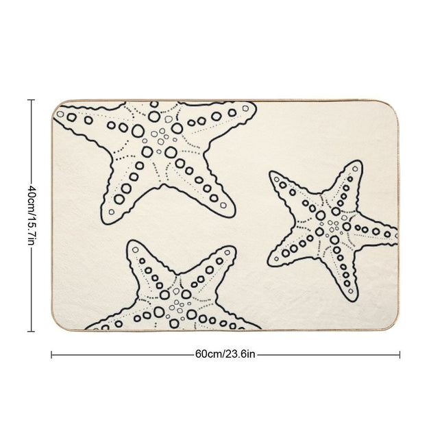 Starfish Bunch Blacksand  Dirt-Trapping Bath Mat