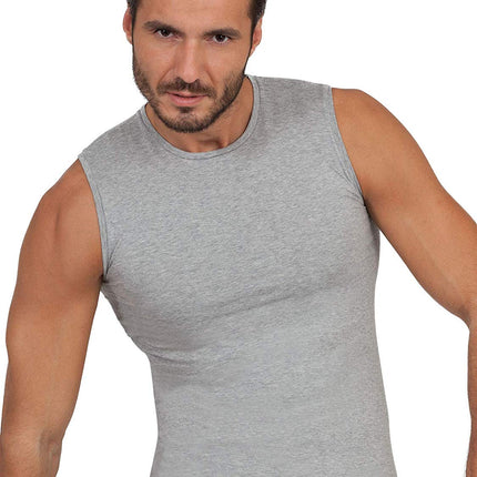 BASIC COTTON Free Spirit Premium Quality Cotton Men's Sleeveless Tank Top. Proudly Made in Italy (988)