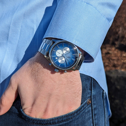 Blue Retro Chronograph