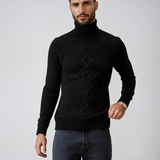 Hand Knit Cable Turtleneck