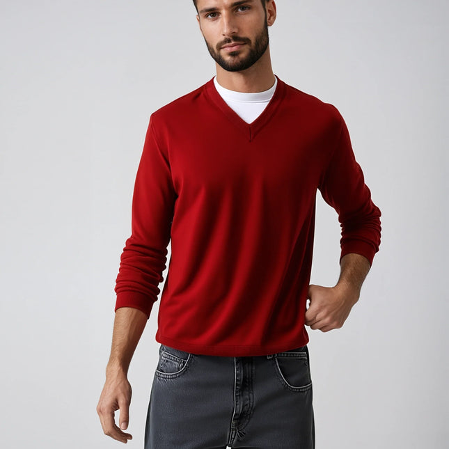 Merino Blend V-Neck