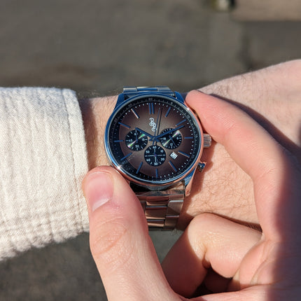 Brown Retro Chronograph