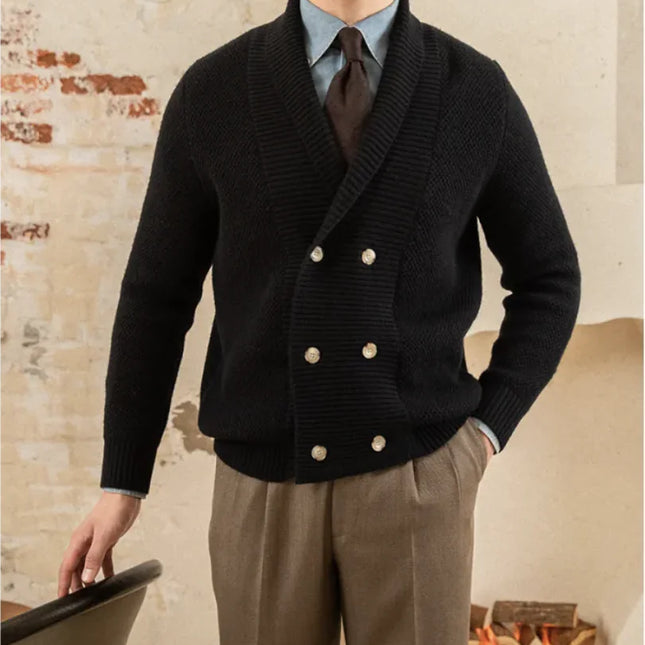 Men's V-Neck Sweater Coat