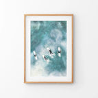 Thin Wood Frame w/ Mat / 8x10 inches