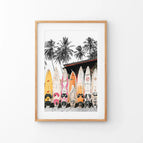 Thin Wood Frame w/ Mat / 8x10 inches