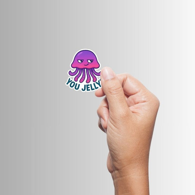"You Jelly?" Funny Sarcastic Jellyfish Sticker