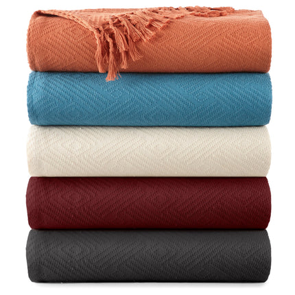 Diamond Jacquard Throw Rust
