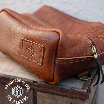 Leather Dopp Kit - USA Made