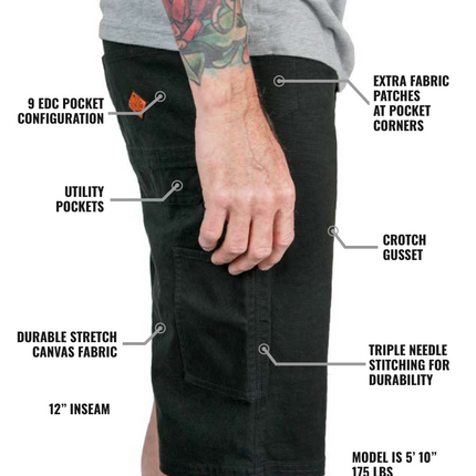 Havok Shorts 12" - Black