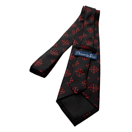Red Jerusalem Cross Necktie