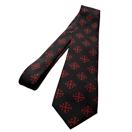 Red Jerusalem Cross Necktie