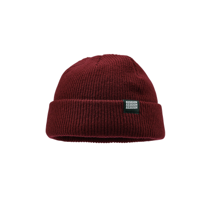 Merino Wool Beanie, Maroon