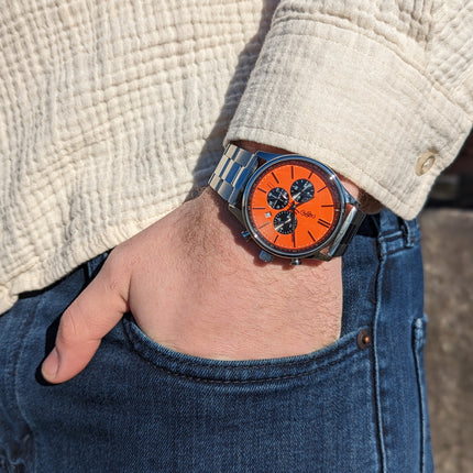Orange and Black Chronograph