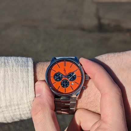 Orange and Black Chronograph