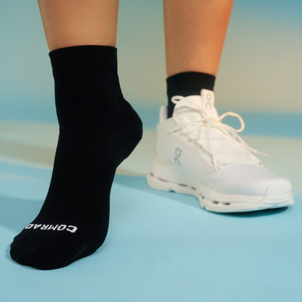 Quarter Ankle Compression Socks – Black