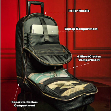Brown Leather Carry-On Patented Roller Bag (Only 150 Made)