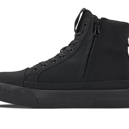 CALTO - S3421 - 2.4 Inches Taller (Black) - Cap Toe High Top Zip-Up Sneaker Boots