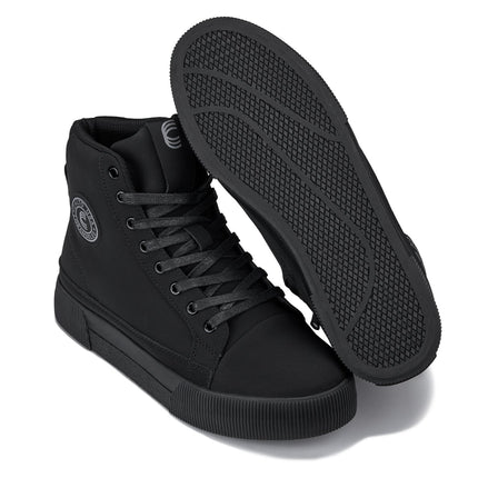 CALTO - S3421 - 2.4 Inches Taller (Black) - Cap Toe High Top Zip-Up Sneaker Boots