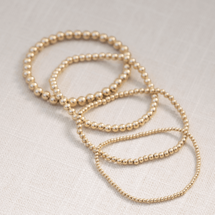 4mm gold ball bracelet