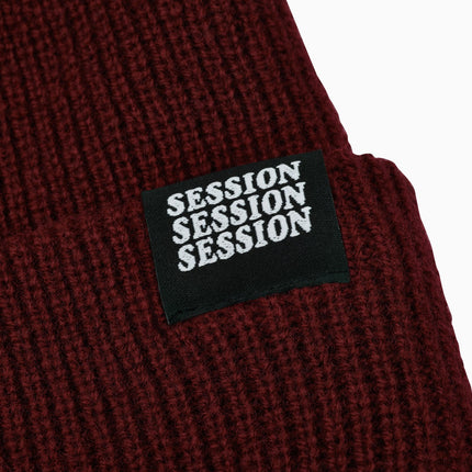 Merino Wool Beanie, Maroon