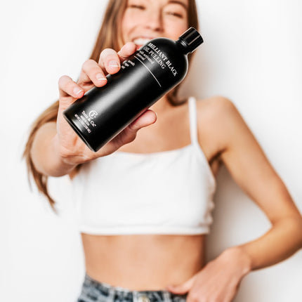 Charcoal Oil Pulling + Stainless Steel Tongue Scraper Bundle