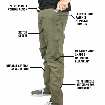 Trailblazer Taper Fit Pants - DK Olive