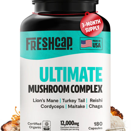 Organic Mushroom Complex Supplement Capsules