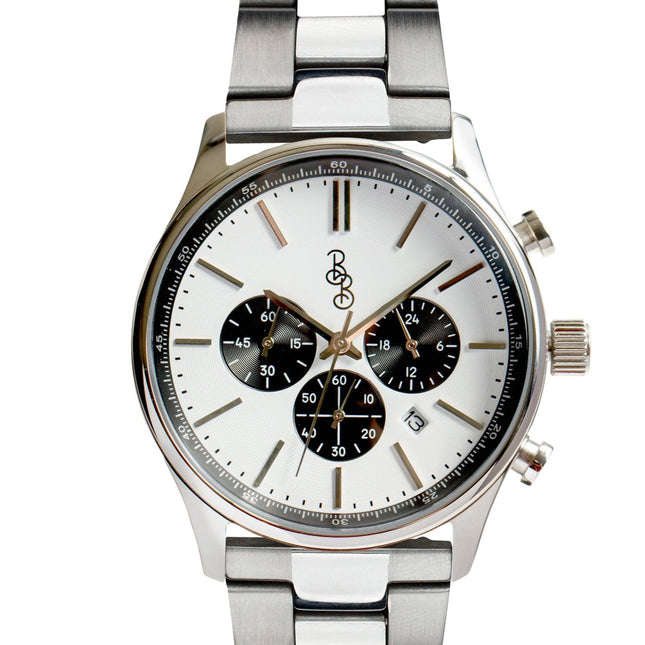 White and Black Chronograph