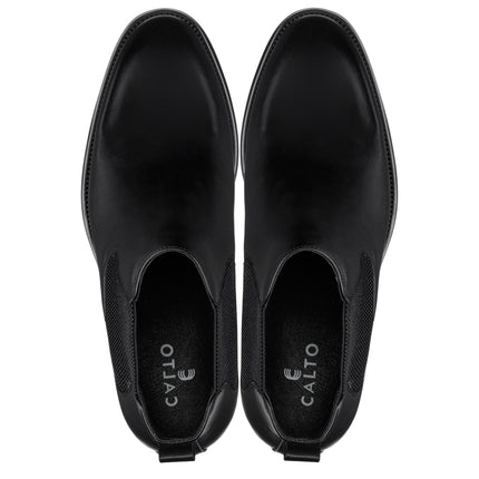 CALTO - Y72230 - 2.8 Inches Taller (Black) - Chelsea Boots