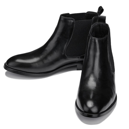CALTO - Y72230 - 2.8 Inches Taller (Black) - Chelsea Boots