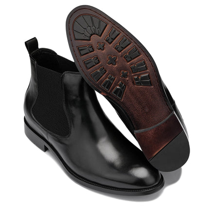 CALTO - Y72230 - 2.8 Inches Taller (Black) - Chelsea Boots