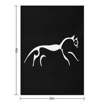 White Horse Throw Blanket