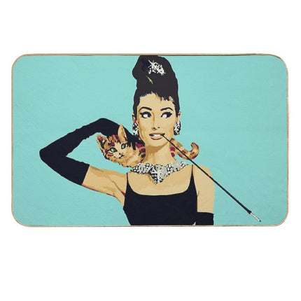 Breakfast at Tiffanys  Audrey Hepburn Jewellery Colour Durable Bath Mat