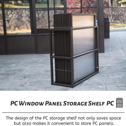 [12X16FT] Extra-Large Heavy-Duty All-Season Sunroom With Sliding Doors And Polycarbonate Windows (SAK98357)