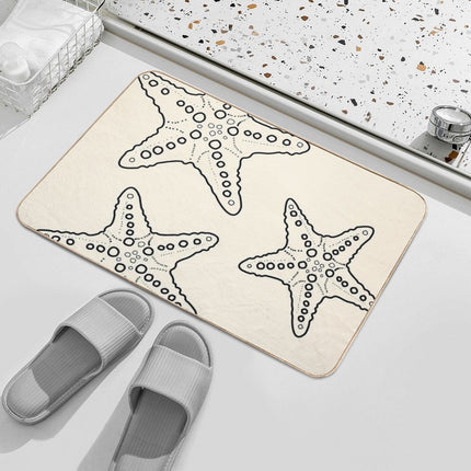 Starfish Bunch Blacksand  Dirt-Trapping Bath Mat