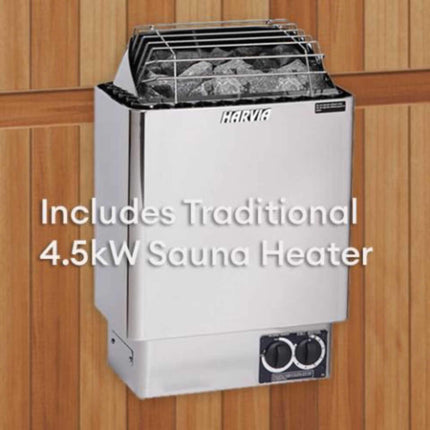Finnmark FD-5 Trinity XL 4-Person Home Infrared & Steam Sauna Combo [FD-KN005] (SAK37258)