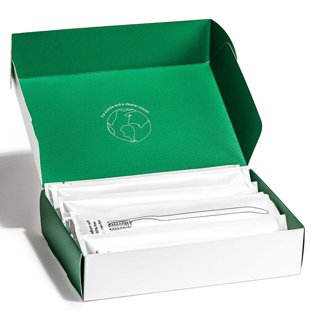 Gentle Green Toothbrush Family Pack (10 Count) – Eco-Friendly Wheat Straw Toothbrushes for Sensitive Teeth | BPA-Free, Travel-Friendly