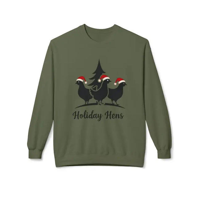 Ocean State Styles Sweater Fleece Holiday Hens Design