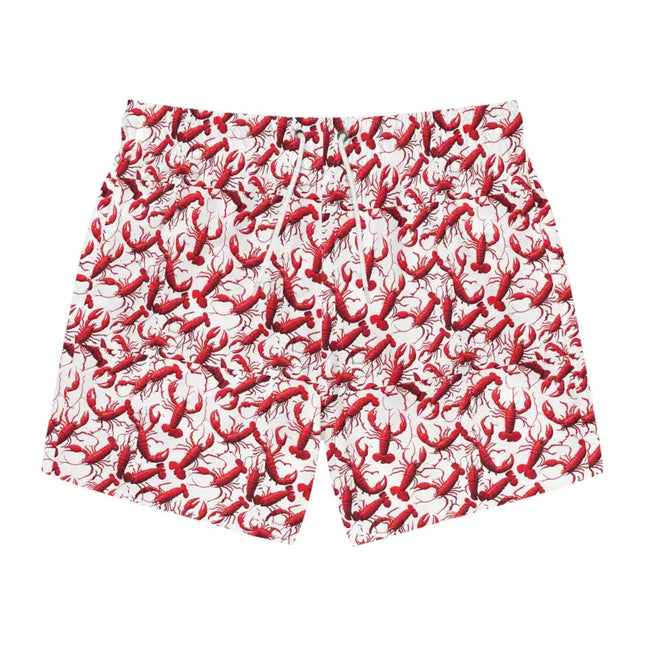 Ocean State Styles Lobster Print Swim Trunks Drawstring
