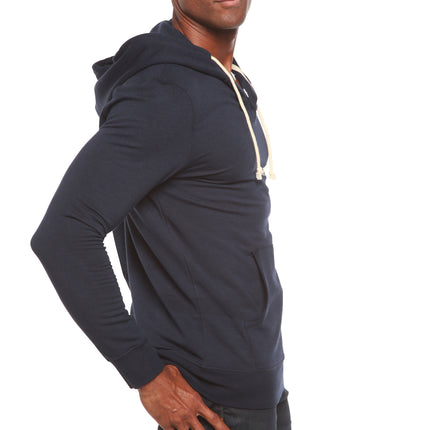 Men's Henley Style Bamboo Viscose Fleece Hoodie